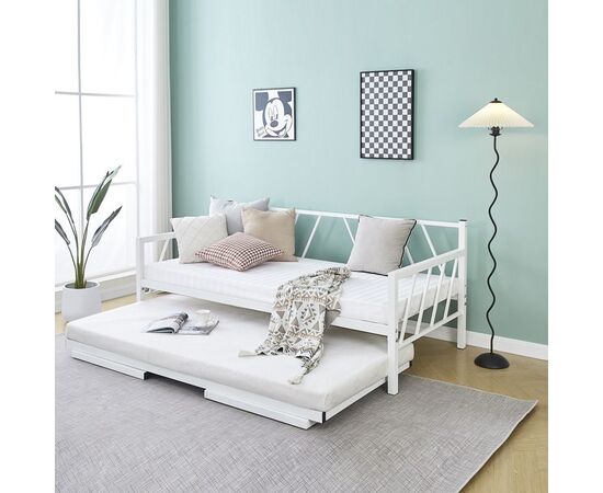 Κρεβάτι-Καναπές Remmie pakoworld μέταλλο λευκό 90x190εκ - ΚΡΕΒΑΤΙΑ στο Milonadakis.gr