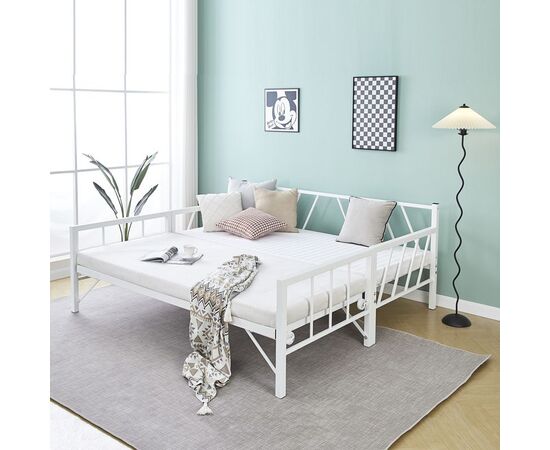 Κρεβάτι-Καναπές Remmie pakoworld μέταλλο λευκό 90x190εκ - ΚΡΕΒΑΤΙΑ στο Milonadakis.gr