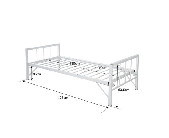 Κρεβάτι-Καναπές Remmie pakoworld μέταλλο λευκό 90x190εκ - ΚΡΕΒΑΤΙΑ στο Milonadakis.gr