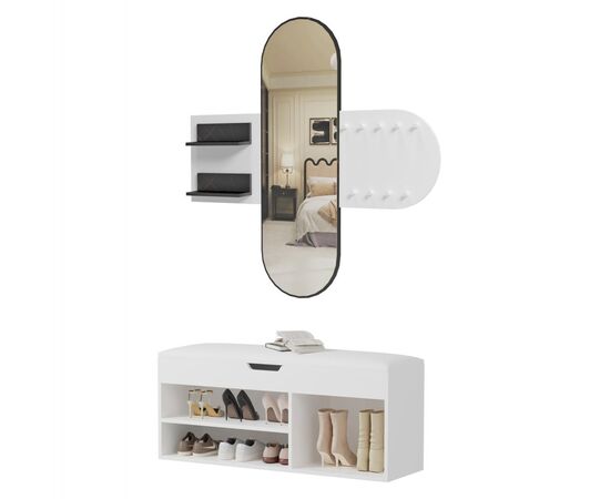 ΣΕΤ ΕΙΣΟΔΟΥ 2ΤΜΧ CHERYL HM21276.01 ΜΕΛΑΜΙΝΗ ΣΕ ΛΕΥΚΟ--ΟΨΗ ΜΑΥΡΟ ΜΑΡΜΑΡΟ - ΕΠΙΠΛΑ ΕΙΣΟΔΟΥ στο Milonadakis.gr