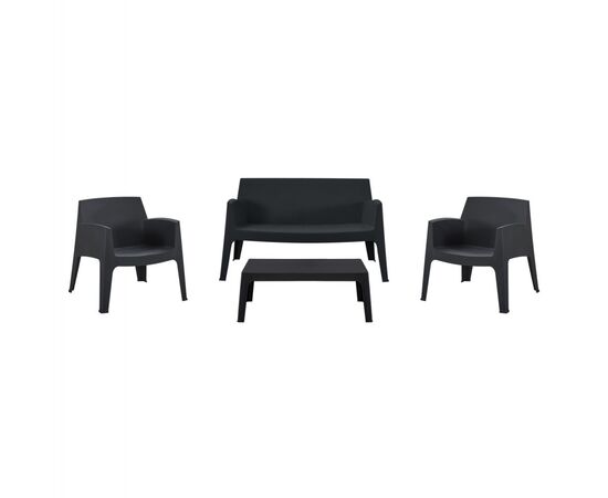 ΣΕΤ LOUNGE 4ΤΜΧ SLEEK HM21275.02 ΜΑΥΡΟ ΠΟΛΥΠΡΟΠΥΛΕΝΙΟ - ΣΕΤ ΣΑΛΟΝΙΑ στο Milonadakis.gr