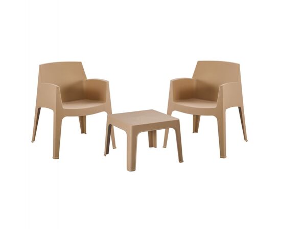 ΣΕΤ LOUNGE ΠΟΛΥΠΡΟΠΥΛΕΝΙΟΥ SLEEK HM21267.03 ΤΡΑΠΕΖΑΚΙ & 2 ΠΟΛΥΘΡΟΝΕΣ-ΚΑΠΟΥΤΣΙΝΟ - ΣΕΤ ΣΑΛΟΝΙΑ στο Milonadakis.gr