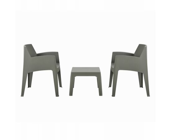 ΣΕΤ LOUNGE ΠΟΛΥΠΡΟΠΥΛΕΝΙΟΥ SLEEK HM21267.05 ΤΡΑΠΕΖΑΚΙ & 2 ΠΟΛΥΘΡΟΝΕΣ-DARK OLIVE GREEN - ΣΕΤ ΣΑΛΟΝΙΑ στο Milonadakis.gr