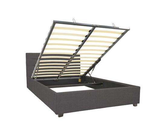 Κρεβάτι Molito pakoworld ύφασμα σε ανθρακί απόχρωση με αποθηκευτικό χώρο120x200εκ - ΚΡΕΒΑΤΙΑ στο Milonadakis.gr