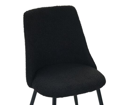 Καρέκλα Giselle pakoworld μπουκλέ ύφασμα σε μαύρη απόχρωση 51x52x82εκ - ΚΑΡΕΚΛΕΣ - ΠΟΛΥΘΡΟΝΕΣ ΕΣ. στο Milonadakis.gr