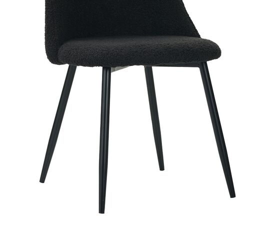 Καρέκλα Giselle pakoworld μπουκλέ ύφασμα σε μαύρη απόχρωση 51x52x82εκ - ΚΑΡΕΚΛΕΣ - ΠΟΛΥΘΡΟΝΕΣ ΕΣ. στο Milonadakis.gr