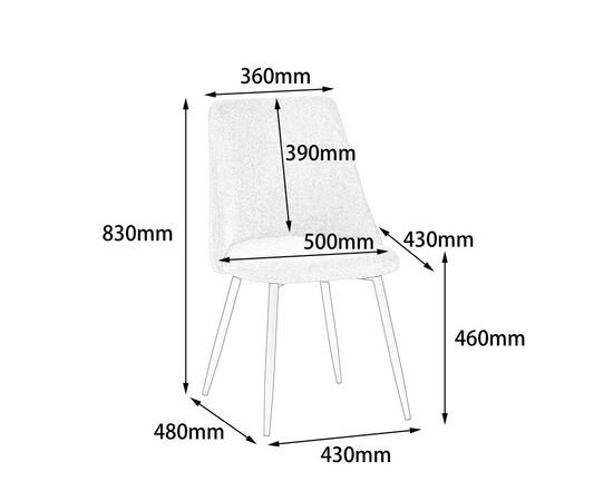Καρέκλα Giselle pakoworld μπουκλέ ύφασμα σε μαύρη απόχρωση 51x52x82εκ - ΚΑΡΕΚΛΕΣ - ΠΟΛΥΘΡΟΝΕΣ ΕΣ. στο Milonadakis.gr