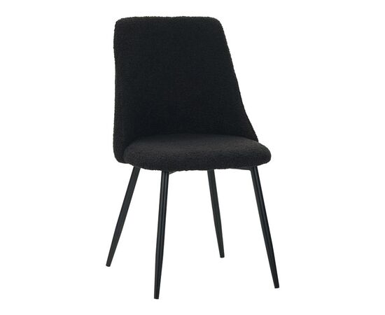 Καρέκλα Giselle pakoworld μπουκλέ ύφασμα σε μαύρη απόχρωση 51x52x82εκ - ΚΑΡΕΚΛΕΣ - ΠΟΛΥΘΡΟΝΕΣ ΕΣ. στο Milonadakis.gr