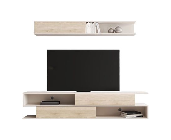 Σύνθετο σαλονιού Brick pakoworld σε oak-κρεμ απόχρωση 240x40x50.4εκ - ΣΥΝΘΕΣΕΙΣ ΣΑΛΟΝΙΟΥ στο Milonadakis.gr