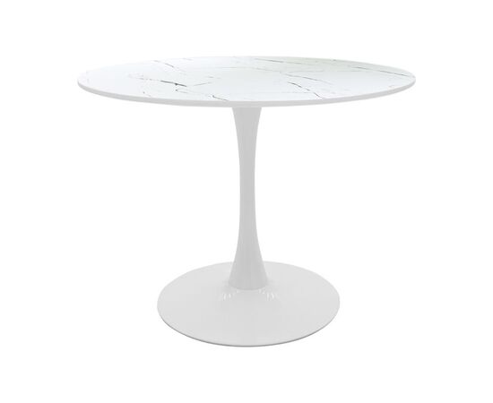 Τραπεζαρία Balou-Caron σετ 5τεμ pakoworld pp-mdf σε λευκή-φυσική απόχρωση Φ100x73εκ - ΤΡΑΠΕΖΑΡΙΕΣ στο Milonadakis.gr