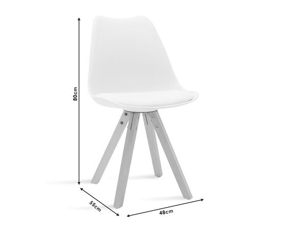 Τραπεζαρία Balou-Caron σετ 5τεμ pakoworld pp-mdf σε λευκή-φυσική απόχρωση Φ100x73εκ - ΤΡΑΠΕΖΑΡΙΕΣ στο Milonadakis.gr