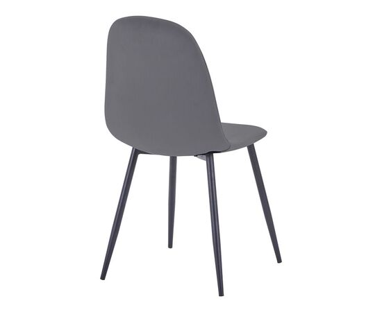 Τραπεζαρία Bella-Balou pakoworld σετ 5τεμ MDF μαύρο-βελούδο ανθρακί Φ120x73εκ - ΤΡΑΠΕΖΑΡΙΕΣ στο Milonadakis.gr