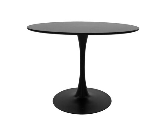 Τραπεζαρία Bella-Balou pakoworld σετ 5τεμ MDF μαύρο-βελούδο ανθρακί Φ120x73εκ - ΤΡΑΠΕΖΑΡΙΕΣ στο Milonadakis.gr