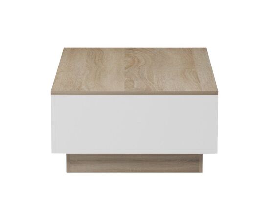Τραπέζι σαλονιού Winey pakoworld σε sonoma-λευκή απόχρωση 90x60x31.5εκ - ΤΡΑΠΕΖΑΚΙΑ ΣΑΛΟΝΙΟΥ στο Milonadakis.gr