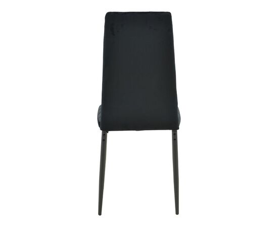 Καρέκλα Parker pakoworld βελούδο σε μαύρη απόχρωση με μαύρα μεταλλικά πόδια 39.5x48x95εκ - ΚΑΡΕΚΛΕΣ - ΠΟΛΥΘΡΟΝΕΣ ΕΣ. στο Milonadakis.gr