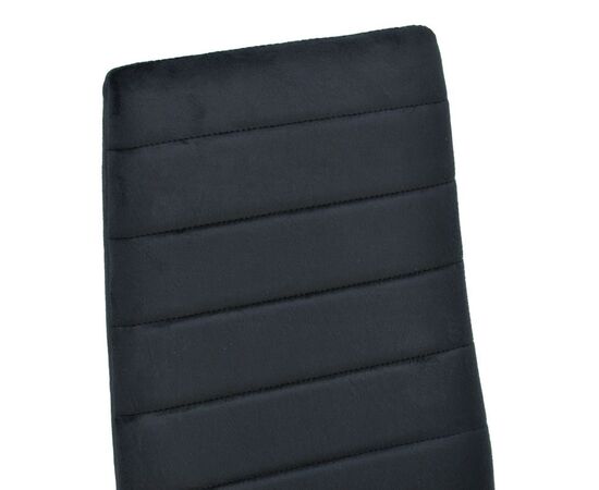 Καρέκλα Parker pakoworld βελούδο σε μαύρη απόχρωση με μαύρα μεταλλικά πόδια 39.5x48x95εκ - ΚΑΡΕΚΛΕΣ - ΠΟΛΥΘΡΟΝΕΣ ΕΣ. στο Milonadakis.gr