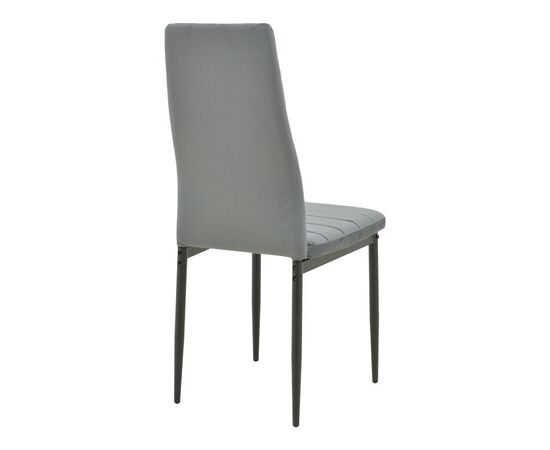 Καρέκλα Parker pakoworld βελούδο σε γκρι απόχρωση με μαύρα μεταλλικά πόδια 39.5x48x95εκ - ΚΑΡΕΚΛΕΣ - ΠΟΛΥΘΡΟΝΕΣ ΕΣ. στο Milonadakis.gr