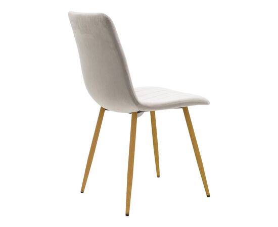 Καρέκλα Noor pakoworld βελούδο γκρι - πόδια σε φυσική απόχρωση 44x53x86εκ - ΚΑΡΕΚΛΕΣ - ΠΟΛΥΘΡΟΝΕΣ ΕΣ. στο Milonadakis.gr