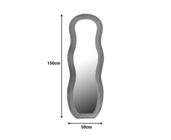 Καθρέπτης Glinde Inart βελούδο σε γκρι απόχρωση 50x3.3x150εκ - ΚΑΘΡΕΠΤΕΣ στο Milonadakis.gr