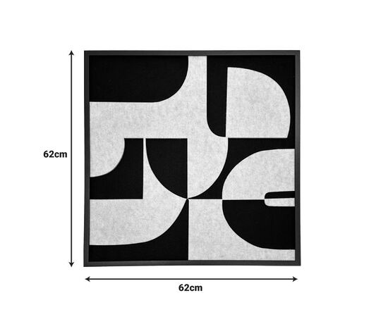 Πίνακας με πλαίσιο Jeire Inart μαύρο-λευκό 62x2.5x62εκ - ΠΙΝΑΚΕΣ στο Milonadakis.gr