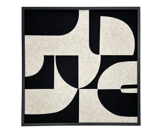 Πίνακας με πλαίσιο Jeire Inart μαύρο-λευκό 62x2.5x62εκ - ΠΙΝΑΚΕΣ στο Milonadakis.gr