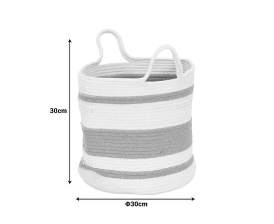 Διακοσμητικό καλάθι Horma Inart βαμβάκι-γιούτα σε μπεζ-καφε απόχρωση Φ30x30εκ - ΑΝΤΙΚΕΙΜΕΝΑ στο Milonadakis.gr