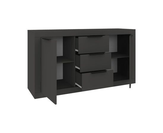 Μπουφές Doha pakoworld σε ανθρακί απόχρωση 150x45x80.5εκ - ΜΠΟΥΦΕΔΕΣ-ΚΟΝΣΟΛΕΣ στο Milonadakis.gr