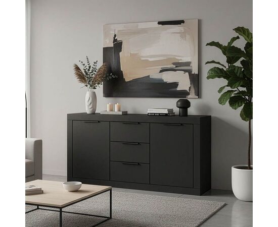 Μπουφές Doha pakoworld σε ανθρακί απόχρωση 150x45x80.5εκ - ΜΠΟΥΦΕΔΕΣ-ΚΟΝΣΟΛΕΣ στο Milonadakis.gr