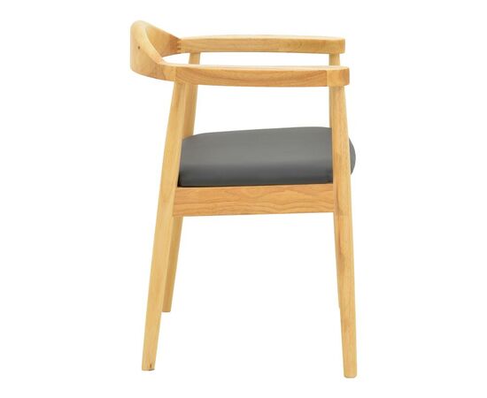 Πολυθρόνα Joube pakoworld rubberwood σε φυσική απόχρωση με μαύρο pu μαξιλάρι 59x48x73εκ - ΚΑΡΕΚΛΕΣ - ΠΟΛΥΘΡΟΝΕΣ στο Milonadakis.gr