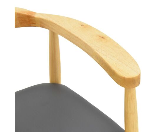 Πολυθρόνα Joube pakoworld rubberwood σε φυσική απόχρωση με μαύρο pu μαξιλάρι 59x48x73εκ - ΚΑΡΕΚΛΕΣ - ΠΟΛΥΘΡΟΝΕΣ στο Milonadakis.gr