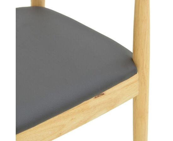 Πολυθρόνα Joube pakoworld rubberwood σε φυσική απόχρωση με μαύρο pu μαξιλάρι 59x48x73εκ - ΚΑΡΕΚΛΕΣ - ΠΟΛΥΘΡΟΝΕΣ στο Milonadakis.gr