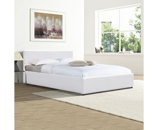 Κρεβάτι Dellia pakoworld με αποθηκευτικό χώρο pu λευκό 150x200εκ - ΚΡΕΒΑΤΙΑ στο Milonadakis.gr