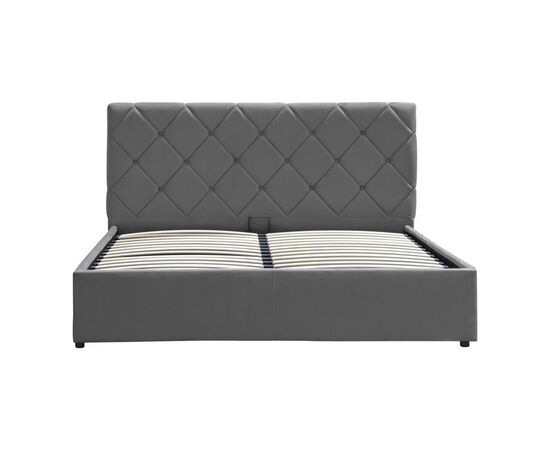 Κρεβάτι Dreamie pakoworld με αποθηκευτικό χώρο βελούδο ανθρακί 160x200εκ - ΚΡΕΒΑΤΙΑ στο Milonadakis.gr