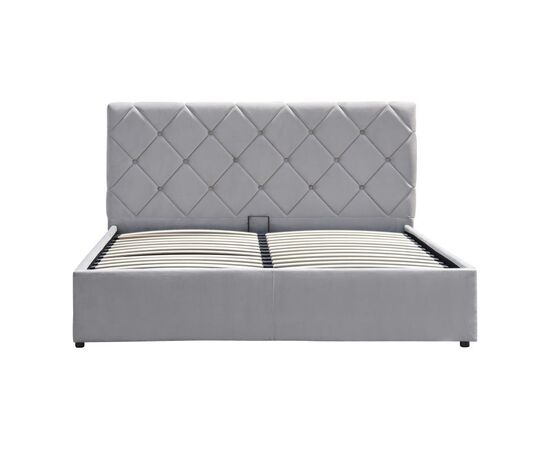 Κρεβάτι Dreamie pakoworld με αποθηκευτικό χώρο βελούδο γκρι 160x200εκ - ΚΡΕΒΑΤΙΑ στο Milonadakis.gr