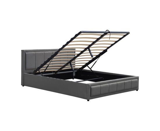 Κρεβάτι Huga pakoworld με αποθηκευτικό χώρο βελούδο ανθρακί 160x200εκ - ΚΡΕΒΑΤΙΑ στο Milonadakis.gr