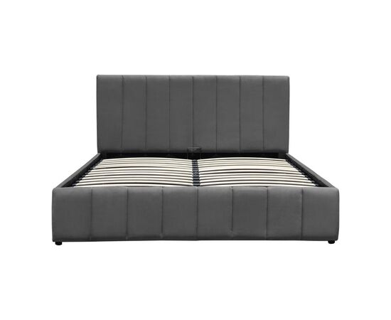 Κρεβάτι Snuggle pakoworld με αποθηκευτικό χώρο βελούδο ανθρακί 160x200εκ - ΚΡΕΒΑΤΙΑ στο Milonadakis.gr