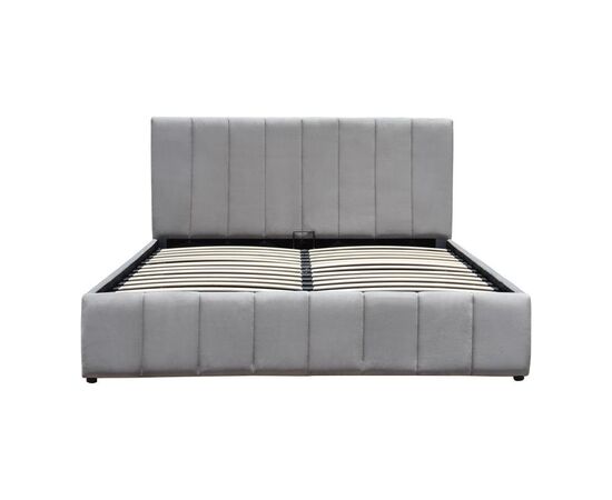 Κρεβάτι Snuggle pakoworld με αποθηκευτικό χώρο βελούδο γκρι 160x200εκ - ΚΡΕΒΑΤΙΑ στο Milonadakis.gr