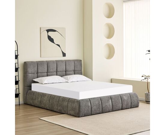ΚΡΕΒΑΤΙ ΔΙΠΛΟ EDDY HM731.01 ΓΚΡΙ ΜΠΟΥΚΛΕ & ΑΠΟΘΗΚΕΥΤΙΚΟΣ ΧΩΡΟΣ--ΣΤΡΩΜΑ 160x200εκ - ΚΡΕΒΑΤΙΑ στο Milonadakis.gr