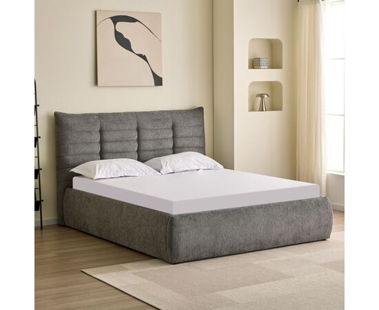 ΚΡΕΒΑΤΙ ΔΙΠΛΟ SANDRA HM732.01 ΓΚΡΙ ΥΦΑΣΜΑ & ΑΠΟΘΗΚΕΥΤΙΚΟΣ ΧΩΡΟΣ--ΣΤΡΩΜΑ 160x200εκ - ΚΡΕΒΑΤΙΑ στο Milonadakis.gr