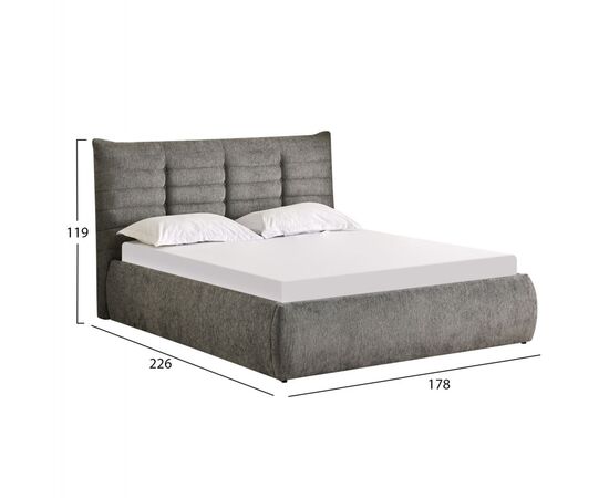 ΚΡΕΒΑΤΙ ΔΙΠΛΟ SANDRA HM732.01 ΓΚΡΙ ΥΦΑΣΜΑ & ΑΠΟΘΗΚΕΥΤΙΚΟΣ ΧΩΡΟΣ--ΣΤΡΩΜΑ 160x200εκ - ΚΡΕΒΑΤΙΑ στο Milonadakis.gr