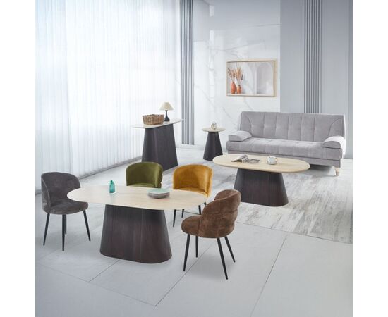 ΣΕΤ 3 ΤΡΑΠΕΖΙΑ & 1 ΚΟΝΣΟΛΑ CATER HM21261 ΚΕΡΑΜΙΚΟ TOP ΟΨΗ ΤΡΑΒΕΡΤΙΝΑΣ-MDF ΒΑΣΗ ΚΑΦΕ - ΣΥΝΘΕΣΕΙΣ ΣΑΛΟΝΙΟΥ στο Milonadakis.gr