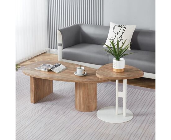 ΣΕΤ ΤΡΑΠΕΖΙ ΣΑΛΟΝΙΟΥ ΜΕ ΒΟΗΘΗΤΙΚΟ ALPER HM21262 MDF SONAMA-ΜΕΤΑΛΛΟ ΛΕΥΚΟ - ΤΡΑΠΕΖΙΑ ΚΟΥΖΙΝΑΣ στο Milonadakis.gr