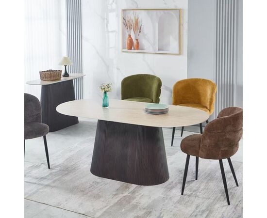 ΤΡΑΠΕΖΙ ΟΒΑΛ CATER HM18320 ΚΕΡΑΜΙΚΟ TOP ΟΨΗ ΤΡΑΒΕΡΤΙΝΑΣ-MDF ΒΑΣΗ 188x98x78Υεκ - ΤΡΑΠΕΖΙΑ ΚΟΥΖΙΝΑΣ στο Milonadakis.gr