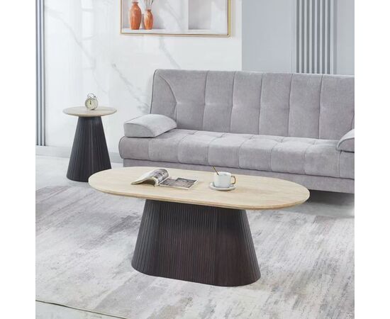 ΤΡΑΠΕΖΙ ΣΑΛΟΝΙΟΥ ΟΒΑΛ CATER HM18321 ΚΕΡΑΜΙΚΟ TOP ΟΨΗ ΤΡΑΒΕΡΤΙΝΑΣ-MDF ΒΑΣΗ 124x63x39Υεκ - ΤΡΑΠΕΖΙΑ ΚΟΥΖΙΝΑΣ στο Milonadakis.gr
