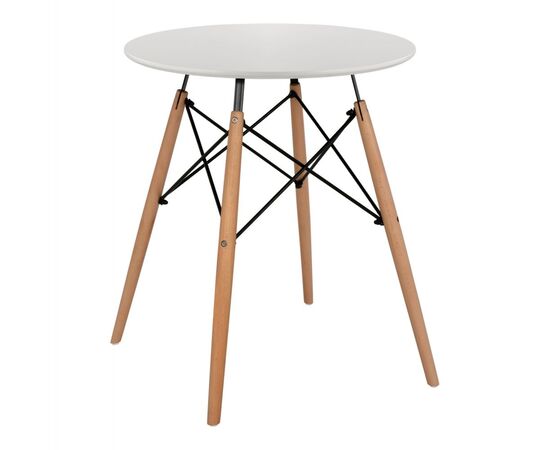 ΤΡΑΠΕΖΙ MINIMAL ΣΤΡΟΓΓΥΛΟ HM0060.01 ΛΕΥΚΟ ΧΡΩΜΑ MDF-ΠΟΔΙΑ ΟΞΙΑΣ ΦΥΣΙΚΟ Φ60Χ72Υεκ. - ΤΡΑΠΕΖΙΑ ΚΟΥΖΙΝΑΣ στο Milonadakis.gr