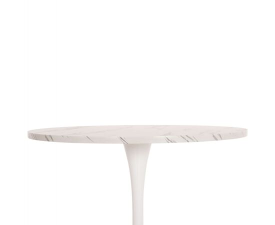 ΤΡΑΠΕΖΙ ΤΡΑΠΕΖΑΡΙΑΣ ROLLO HM9421.11 ΣΤΡΟΓΓΥΛΟ WHITE MARBLE Φ90x74Υεκ. - ΤΡΑΠΕΖΙΑ ΚΟΥΖΙΝΑΣ στο Milonadakis.gr