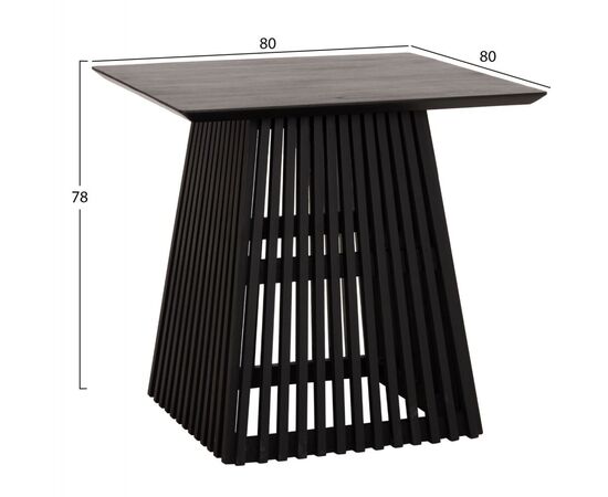 ΤΡΑΠΕΖΙ ΤΡΑΠΕΖΑΡΙΑΣ ΤΕΤΡΑΓΩΝΟ FRANTZ HM9458.02 MINDI ΞΥΛΟ ΜΑΥΡΟ 80x80x78Yεκ. - ΤΡΑΠΕΖΙΑ ΚΟΥΖΙΝΑΣ στο Milonadakis.gr