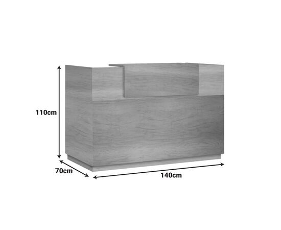 Γραφείο reception Lotus pakoworld σε χρώμα φυσικό 140x70x110εκ - ΓΡΑΦΕΙΑ στο Milonadakis.gr