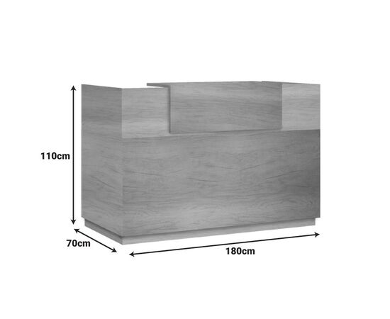 Γραφείο reception Lotus pakoworld σε χρώμα φυσικό 180x70x110εκ - ΓΡΑΦΕΙΑ στο Milonadakis.gr