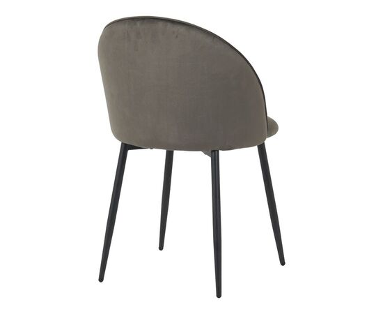 Καρέκλα Perch pakoworld βελούδο σε ανθρακί απόχρωση με μαύρα μεταλλικά πόδια 50x43x82εκ - ΚΑΡΕΚΛΕΣ - ΠΟΛΥΘΡΟΝΕΣ ΕΣ. στο Milonadakis.gr